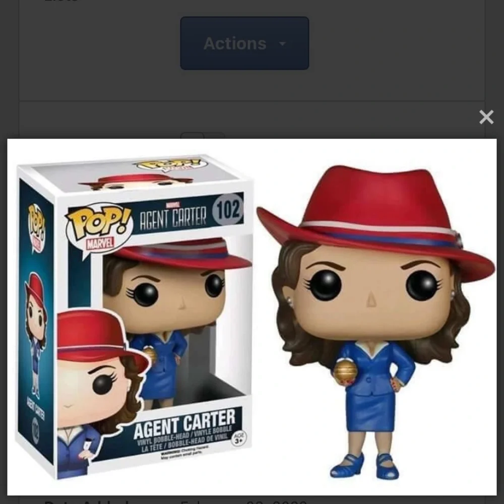 Funko Pop Agent Carter #102 Marvel Bobble Head - Picture 2 of 10